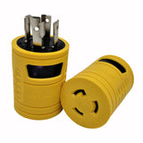 Parkworld 62909 30 AMP Generator Adapter 4-Prong Locking L14-30P Plug to 3-Prong Locking L6-20R Receptacle 250 Volt