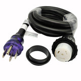 Parkworld RV Shore Power 50A Extension Cord Adapter , NEMA 14-50P to SS2-50R Straight Plug for Generator