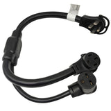Parkworld 64248 NEMA 14-50P to 6-30R & 14-50R Splitter for 4-Prong RV or EV Charger (3 Feet)