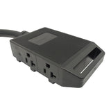 Parkworld 64675 Dryer 30A to 20A, 220v to 110v Adapter Cord NEMA 14-30P Male 4-prong Plug with Handle to (4) 5-20R T-Blade Household 5-15R Four Outlets Female with Two of 20amp Circuit Breaker…