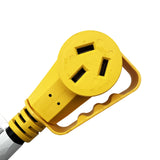 Parkworld NEMA 10-50 Female Lighted Outlet with Handle Power Cord Set Molded with STW 6AWG Cable