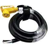 Parkworld NEMA 10-50 Female Lighted Outlet with Handle Power Cord Set Molded with STW 6AWG Cable