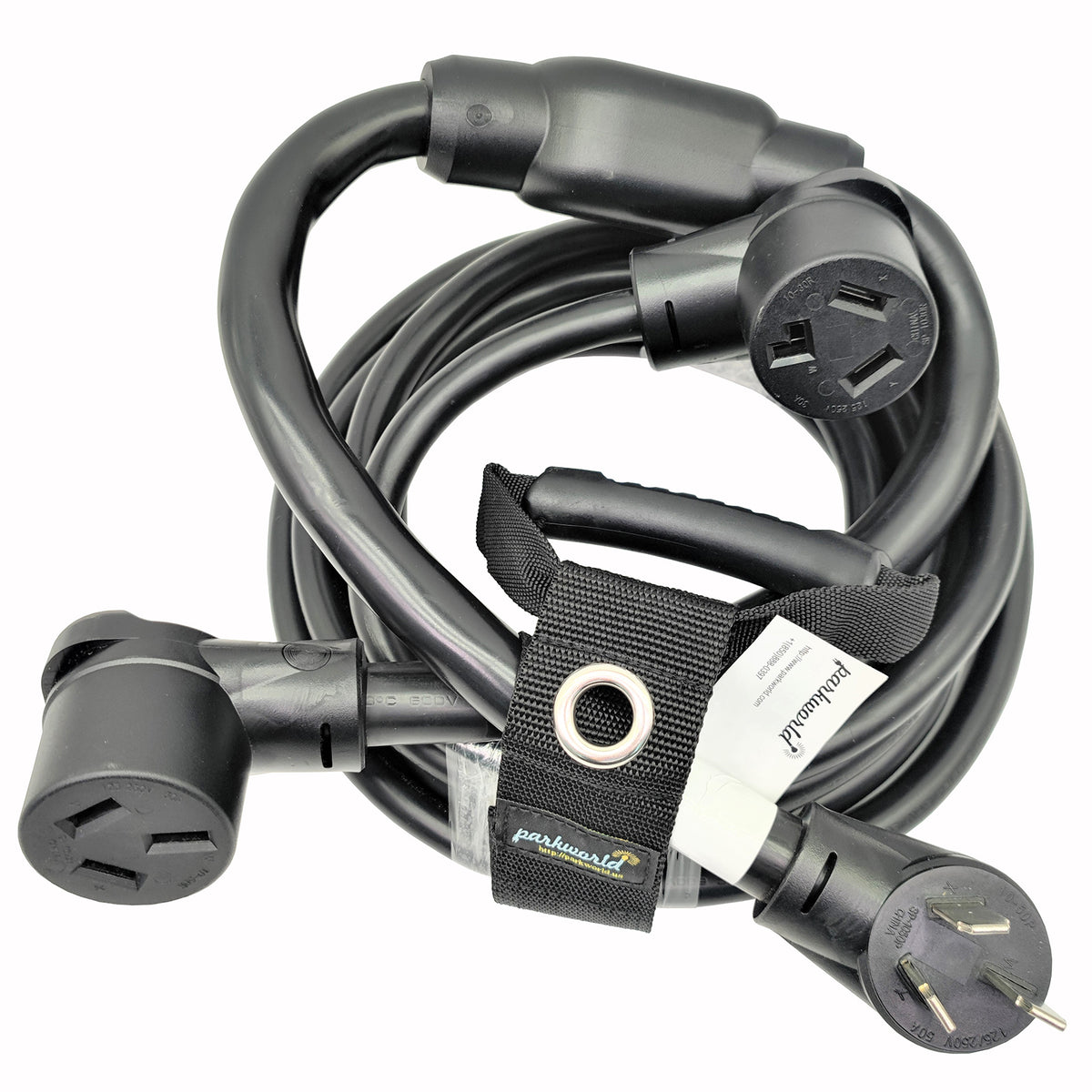 Parkworld 68000 NEMA 10-50 Splitter Cord, Industrial Male Plug 10-50P