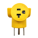 Parkworld 68079 EV Adapter NEMA 14-50P, 14-30P or 14-60P to 5-20R T-Blade 5-15R One Piece Compact Adapter for EV Charger Output 20A 250V