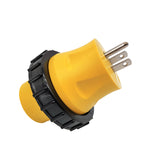 Parkworld 691685 Shore Power Adapter Household 15A 5-15 Plug to RV Twist Lock 30A Socket L5-30 Receptacle with Locking Ring