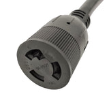 Parkworld 691838 Adapter Cord Welder 50 Amp 6-50P Male Right Angle to 20 Amp L6-20R Locking Connector Female