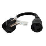 Parkworld 691838 Adapter Cord Welder 50 Amp 6-50P Male Right Angle to 20 Amp L6-20R Locking Connector Female