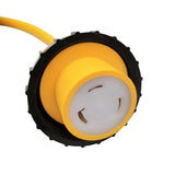 Parkworld 691968 Shore Power Adapter Cord Household 15A Male 5-15P to L5-30R RV/Camper/Marine 30A Female with Locking Ring