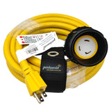 Parkworld 691968 Shore Power Adapter Cord Household 15A Male 5-15P to L5-30R RV/Camper/Marine 30A Female with Locking Ring