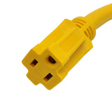 Parkworld 691975 RV Pigtail Shore Power 30A Male L5-30P to 5-15R Female 15A Dogbone Adapter Power Cord Twist Lock L5-30P Male to 5-15R Female
