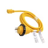 Parkworld 691975 RV Pigtail Shore Power 30A Male L5-30P to 5-15R Female 15A Dogbone Adapter Power Cord Twist Lock L5-30P Male to 5-15R Female
