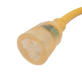 Parkworld 691975D RV Pigtail, Shore Power 30A Male L5-30P to 5-20R T-Blade Female, Dogbone Adapter Power Cord, Twist Lock L5-30 Plug to 5-15 Receptacle with Lighted (1.5FT)