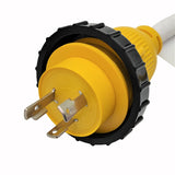 Parkworld 691975E RV Shore Power 30A Male L5-30P to 5-15R Female 15A Tri-Outlet Adapter Cord Twist Lock L5-30P Male to (3) 5-15R Female
