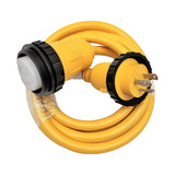 Parkworld 692002 Shore Power Adapter Cord RV 30A L5-30P Male to Marine 50A SS2-50R Female (Two hots bridged)