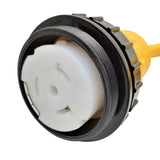 Parkworld 692002 Shore Power Adapter Cord RV 30A L5-30P Male to Marine 50A SS2-50R Female (Two hots bridged)