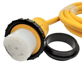 Parkworld 692002 Shore Power Adapter Cord RV 30A L5-30P Male to Marine 50A SS2-50R Female (Two hots bridged)
