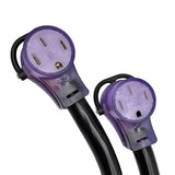 Parkworld 692095 RV 50 AMP Splitter Adapter 14-50P Male Plug to Dual 14-50R Female Connector 3FT
