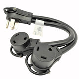 Parkworld 692354 Splitter, RV 50A to (2)30A V splitter cord adapter, 14-50P male to (2) TT-30R female