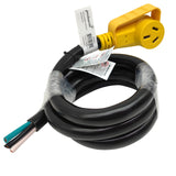 Parkworld NEMA 10-50 Female Lighted Outlet with Handle Power Cord Set Molded with STW 6AWG Cable