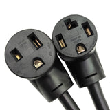 Parkworld 64279 NEMA 14-30P to 6-50R Splitter Cord, NEMA 14-30 Dryer 4-Prong Plug to Welder 6-50 Outlet and 14-30 Receptacle 3 Feet