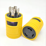 Parkworld 884913 30 AMP Generator Adapter 4-Prong Locking L14-30P Plug to 3-Prong Locking L5-30R Receptacle, Output 30 Amp 125 Volt