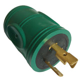 Parkworld 884999 Generator Adapter 3-Prong 20 AMP Locking L5-20P Plug to 4-Prong 20 AMP Locking L14-20R Receptacle (Two hots bridged)
