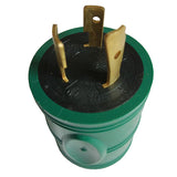Parkworld 884999 Generator Adapter 3-Prong 20 AMP Locking L5-20P Plug to 4-Prong 20 AMP Locking L14-20R Receptacle (Two hots bridged)