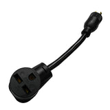 Parkworld 885057 Power Adapter cord 3-Prong Generator 20A Locking L5-20P Male Plug to 30 AMP 6-30R Female Receptacle (ONLY output 20A 125V)