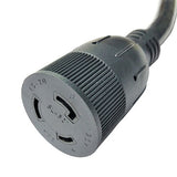 Parkworld 885279 Generator Adapter Cord 20 AMP 4-Prong Locking L14-20 Plug to 3-Prong Locking L5-20 Receptacle