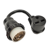 Parkworld 885569 Shore Power 50A Male SS2-50P to 6-30R Welder Right Angle Female 30A Adapter Cord 1FT