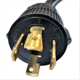 Parkworld 885873 Splitter L14-30P Male to TT-30R & Generator 5-20R (Household 5-15R) Female, Generator Y Adapter Cord 4-Prong 30 AMP Locking Plug to RV & Regular Receptacle