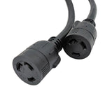 Parkworld 886160 Splitter, 30 AMP Y Adapter Cord 3-Prong Twist Lock L6-30 Male Plug to (2) L6-30 Female Dual Receptacle