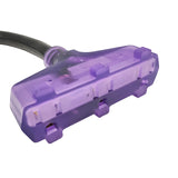 Parkworld 886245 RV 50 amp to 110v Adapter Cord, NEMA 14-50P Male with Handle to (3) 5-15R Household Tri Outlet Female with Lighted