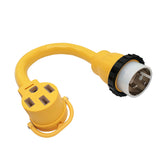 Parkworld 886399Y Shore Power 50A to RV & EV Power Adapter Cord NEMA SS2-50P to 14-50R (Yellow)