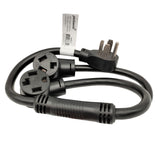 Parkworld 886610 Dryer Splitter, NEMA 14-30 Male Plug to 14-30 & 10-30 Female Receptacle, Dryer 4-Prong 30 AMP Y Adapter Cord
