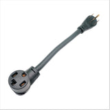 Parkworld 886658 NEMA 14 Series AC Adapter Cord, RV 14-50P to Dryer 14-30R, 4 Prong, 125V / 250V
