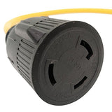 Parkworld 886689 Adapter General 3-Prong 15 AMP 5-15P Male to Generator 3-Prong 30 AMP Locking L5-30R Female
