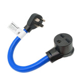 Parkworld 886757 Adapter Cord Dryer 14-30P Male Right Angle to Welder 6-30R Female
