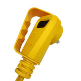 Parkworld RV 30A Extension Cord NEMA TT-30 with Handle, Camper 30amp TT-30P to TT-30R Flat Cable