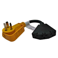 Parkworld 65542 NEMA 6-50P to 6-20R (T-Blade 6-15R) Tri-outlets 1FT