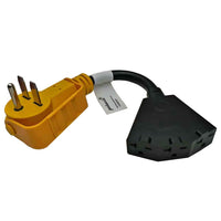Parkworld 65535 NEMA 6-30P to 6-20R (T-blade 6-15R) Tri-outlets 1FT
