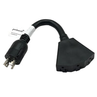 Parkworld 65368 NEMA L14-30P to 2 of 5-20R(T-Blade 5-15R) and 6-20R(T-Blade 6-15R) 1FT