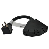 Parkworld 65528 NEMA 6-20P to 6-20R (T-Blade 6-15R) Tri-outlets 1FT