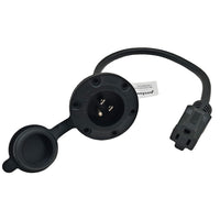 Parkworld 79551 NEMA 5-15 Port Plug Assembly Power Inlet, NEMA 5-15P to 5-15R 1.5FT