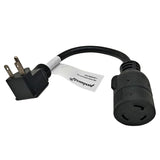 Parkworld 65443 NEMA 6-15P to L5-30R Adapter Cord, Output 15amp 125volt 1FT