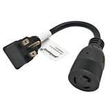 Parkworld 65429 NEMA 6-15P to L5-20R Adapter Cord, Output 15amp 125volt 1FT