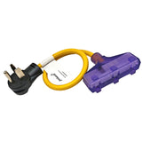 Parkworld 62336 AC Power Adapter Cord NEMA 5-50P Male to (3) 5-15R Tri Outlet Household 15 AMP Female x3, 125 Volt, 2FT
