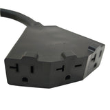 Parkworld 65337 NEMA 14-60P to 2 of 5-20R(T-Blade 5-15R) and 6-20R(T-Blade 6-15R) 1FT