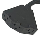 Parkworld 65344 NEMA 14-50P to 2 of 5-20R(T-Blade 5-15R) and 6-20R(T-Blade 6-15R) 1FT