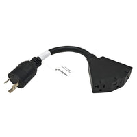 Parkworld 65573 NEMA L5-30 Male Plug split to (3)5-20 Female Receptacle, Generator Locking 3-Prong 30 AMP 125 Splitter Adapter Cord 1.5FT (Copy)